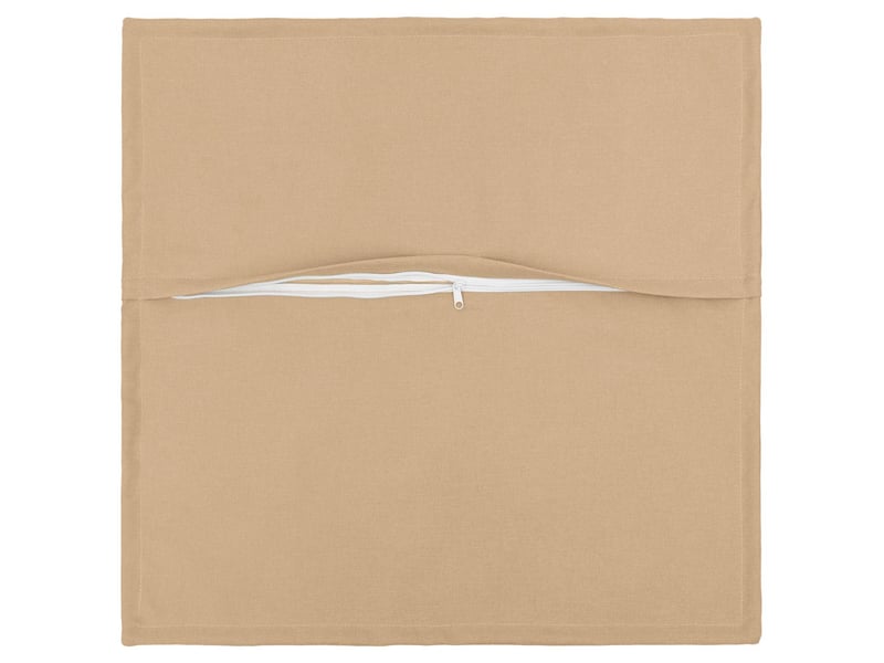 Lot de 2 coussins avec oreiller, coussins décoratifs houten crème lin synthétique cf51163 - Conforama C