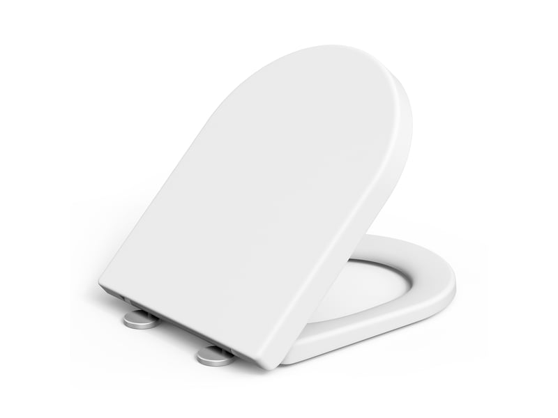 Abattant wc duroplast forme d blanc, soft-close, quick-release, charnières inox réglables, couvercle robuste, full surround PHO_0R8P5B1S - Conforama A