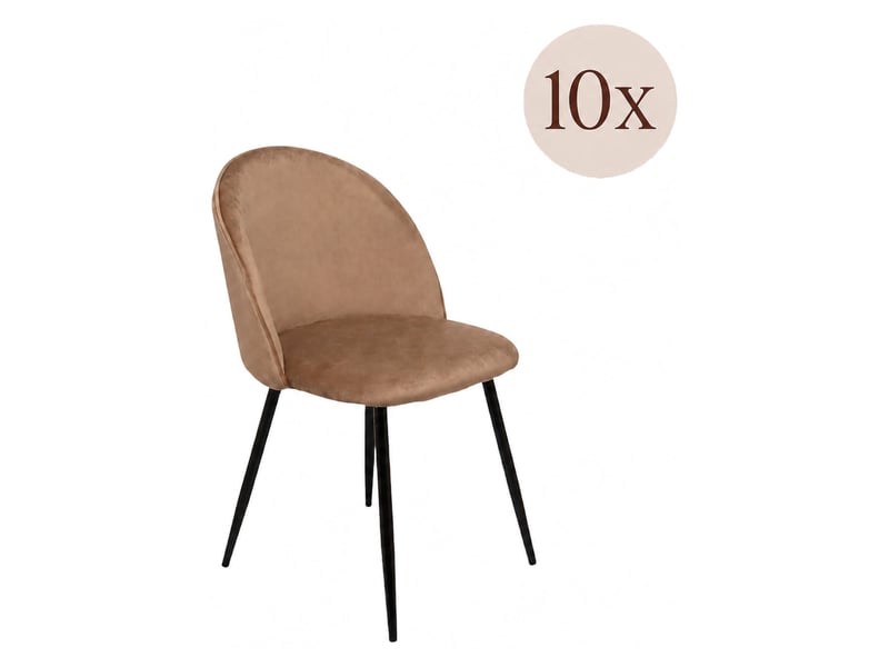  Chaise achito, 10 chaises, beige Achitoe - Conforama A