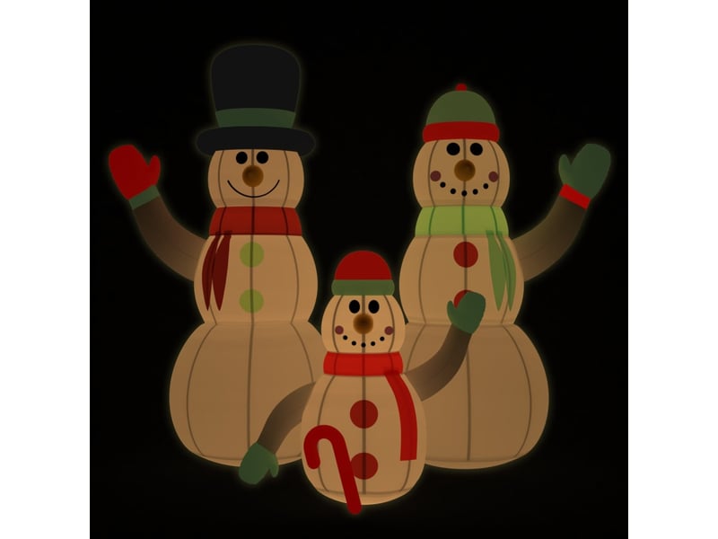 Famille de bonhommes de neige gonflable avec led 360 cm cf62189 - Conforama D