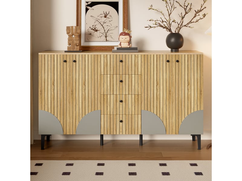 Buffet 160x36x94 cm coloris marron ORGL7878N - Conforama C