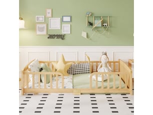 Lit 2 places 140x200 cm <strong>OOIILLEE</strong> <strong>Luxe haut de gamme</strong> coloris naturel