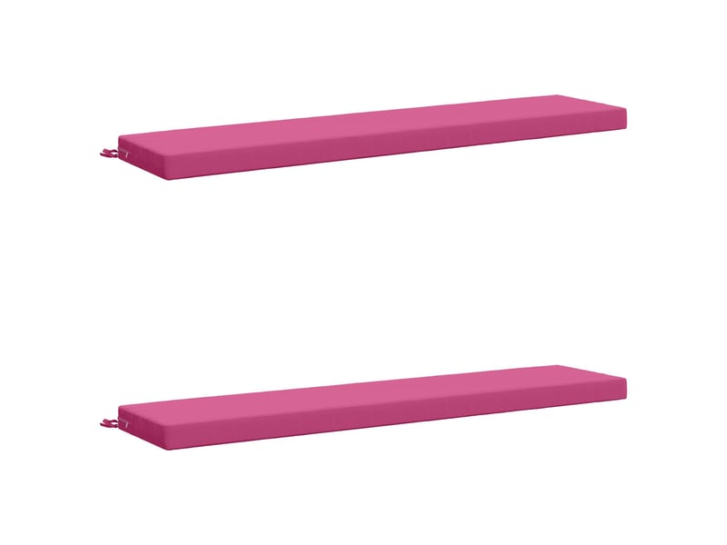  Lot de 2 coussins de banc, coussins d'assise soest 100 % polyester rose cf57345  - Conforama A