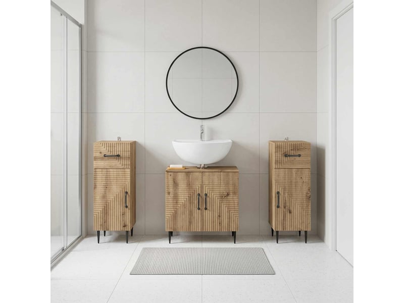  Ensemble de meuble de salle de bain 3 pièces haarlem cf63447  - Conforama B