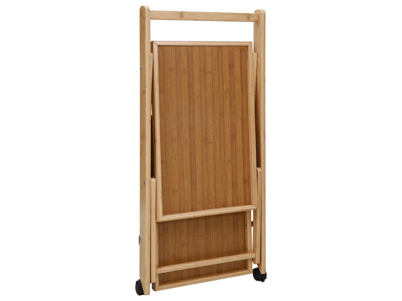  Desserte de cuisine, chariot de rangement avec roues marron clair 65x40,5x76,5 cm  - Conforama D