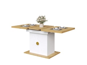 Table à manger extensible avec rangement 110-140 x 70 cm evryae