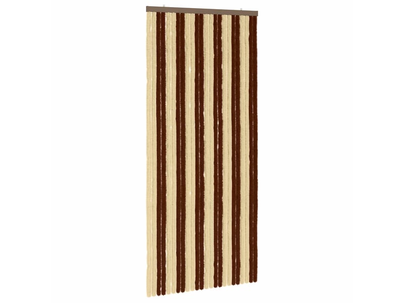  Rideau anti-insectes, moustiquaire en chenille marron et beige 100 x 220 cm cf43467  - Conforama A