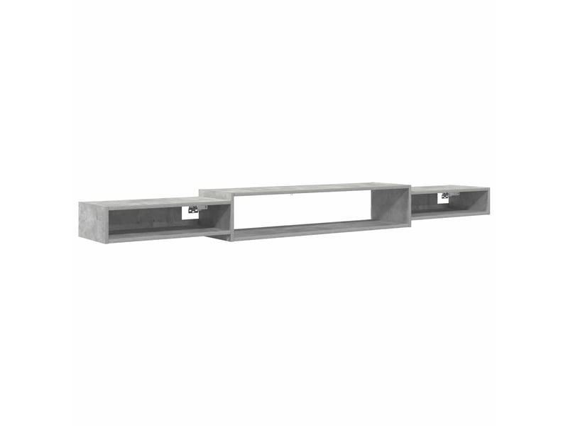 Meuble tv - banc tv - meuble de rangement mural montage mural gris béton 220 x 28 x 21 cm  - Conforama A