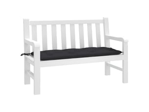 Coussin de banc de jardin, coussin d'assise noir 120x50x7 cm tissu oxford cf52775