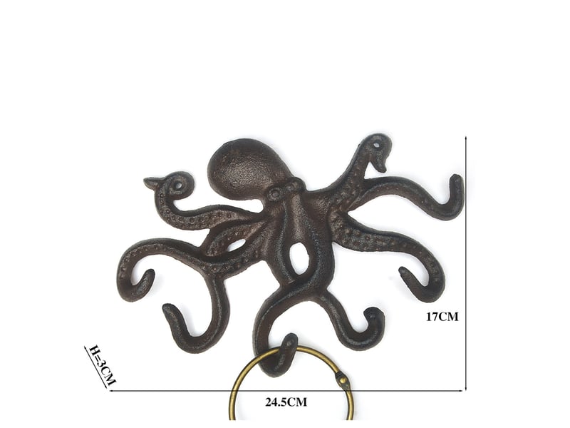 Patère murale design, porte manteau mural design rustique, crochet manteau robuste à 6 bras- noir SZPA133347JJZJ - Conforama C