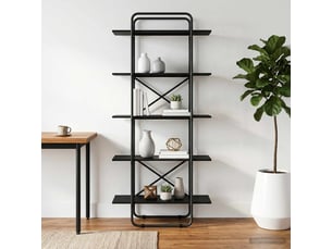 Étagère 5 niveaux, étagère de rangement 80 x 35 x 175,5 cm pb chêne noir