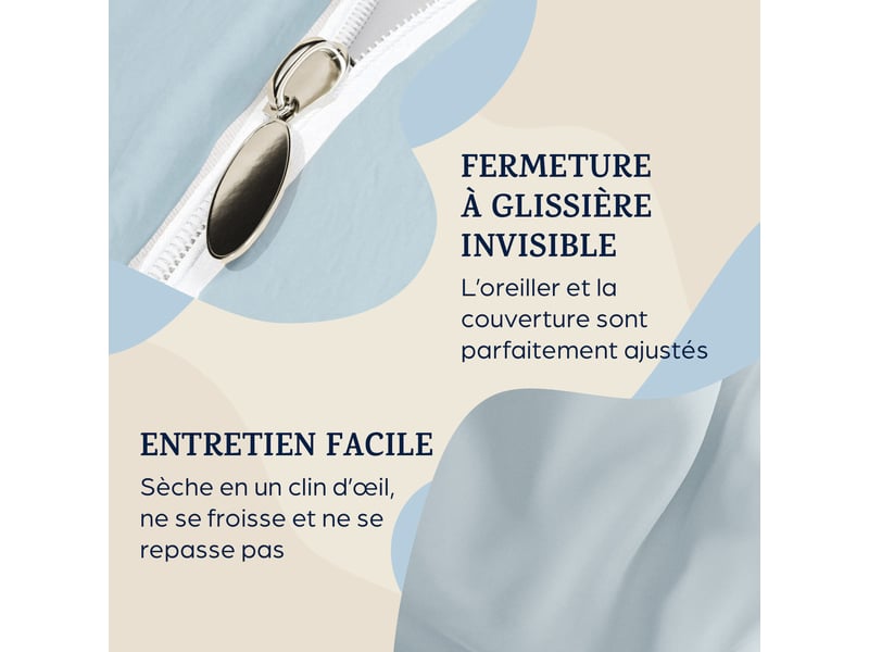 Parure de lit - sleepwise traumwolle - en coton biber - 200x200 cm - bleu  - Conforama B