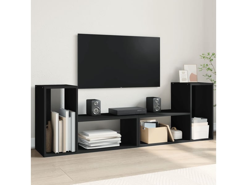  Meuble tv - banc tv - meuble de rangement noir  - Conforama B