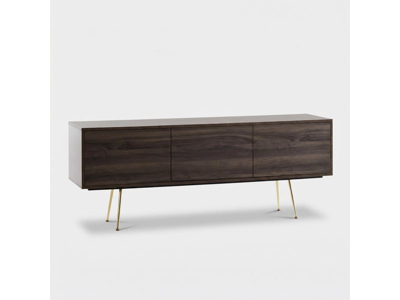 Meuble tv moderne avec 3 portes vharm - marron  - Conforama A