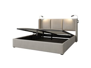 Lit coffre 160x200 cm DESVIAE   coloris beige