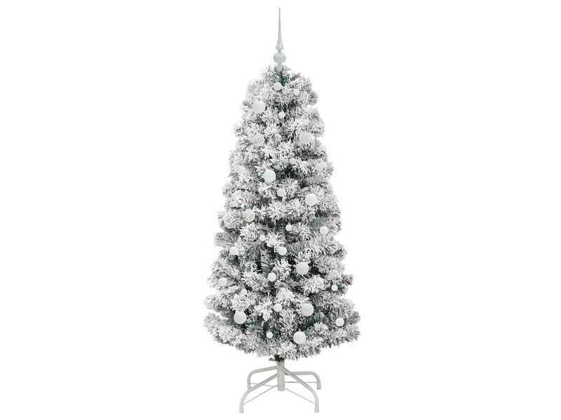  Sapin de noël - arbre de noël artificiel à branches articulées vert et blanc  - Conforama D