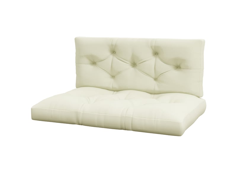  Coussin d'assise capitonné, 120 x 80 x 12 cm, blanc crème  - Conforama B
