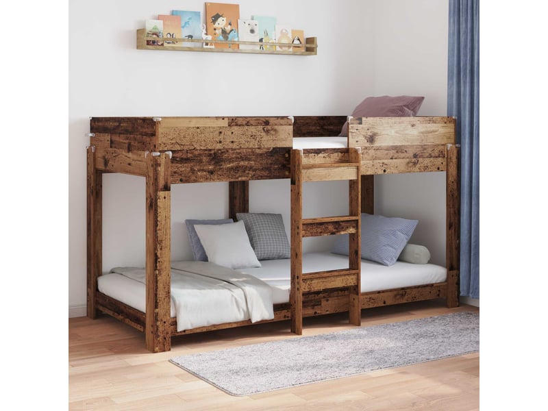 Lit superposé pour enfants - lit jeune bois ancien 80 x 200 cm - Conforama B