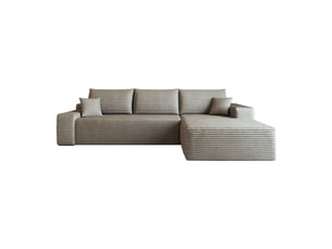Canapé d'angle compressé gauche fixe <strong>LEYTN</strong> <strong></strong> 3 places Tissu