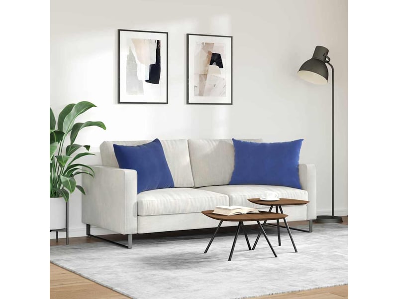 Lot de 2 coussins de canapé, coussins décoratifs bleu police 70 x 50 cm cf59023  - Conforama D