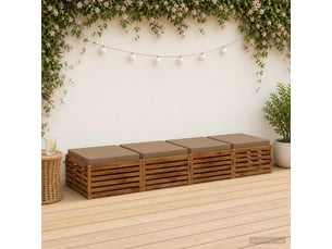 Lot de 4 coussins de siège, coussins d'assise soest 100 % polyester taupe cf60557