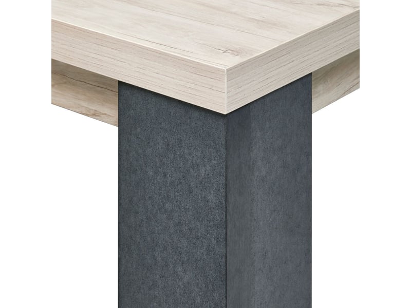  Table rectangulaire 180cm finition chêne clair et gris ardoise - hadès HADÈS - Conforama D
