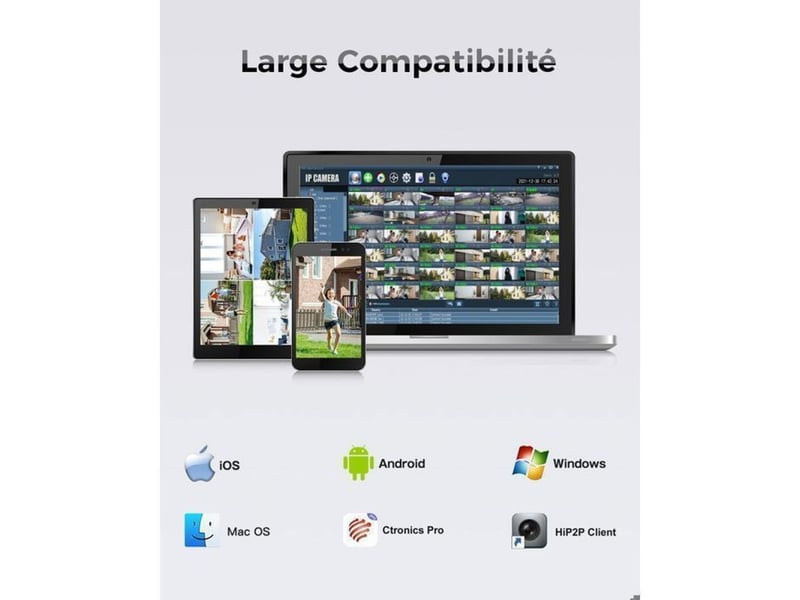  Camera de securite ptz 4k 8mp wifi avec nvr vision nocturne couleur ip66 149519_AABJY37587_6_DROPFR - Conforama D