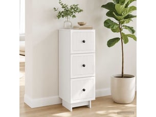 Armoire de rangement bureau, armoire à tiroirs blanc brillant 33 x 34,5 x 90 cm shl2969