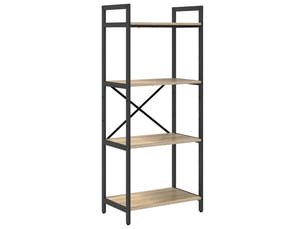 Étagère 4 niveaux, étagère de rangement 56 x 34 x 133,5 cm bois d'ingénierie shl79