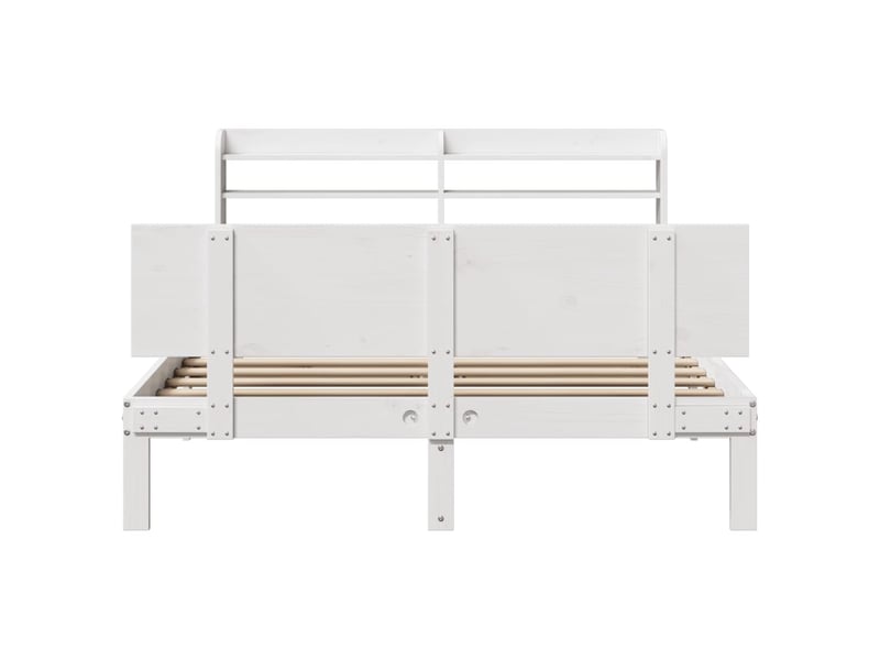  Lit double- lit adulte -  cadre de lit avec tête de lit sans matelas blanc 140x200 cm  - Conforama C