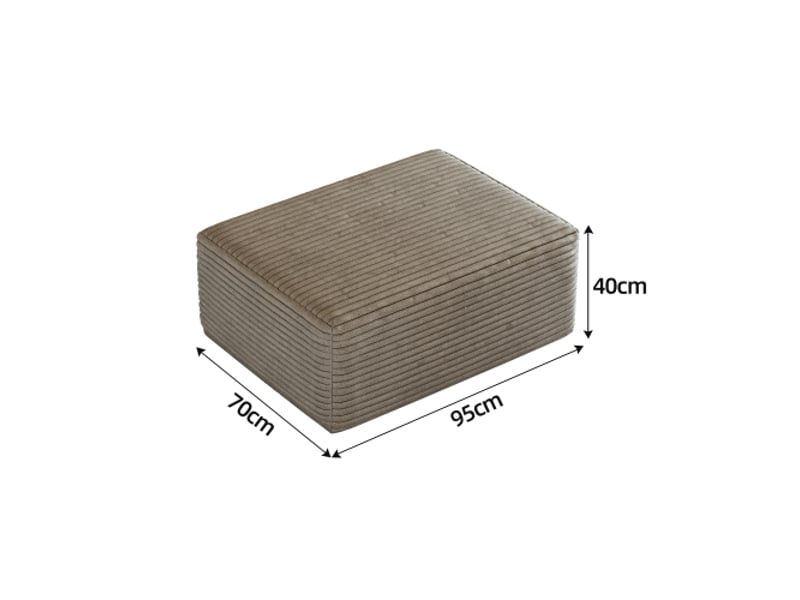 Ottoman y165 – pouf d'appoint camel, élégant et moderne - Conforama C