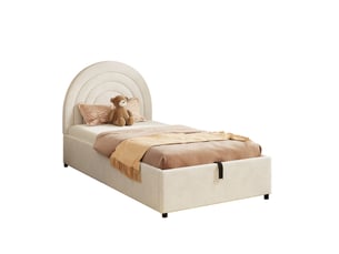 Lit coffre 90x200 cm    coloris beige