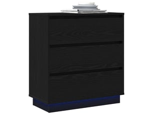 Table de chevet - cabinet de chevet - table de nuit chêne noir 71 x 34,5 x 75 cm