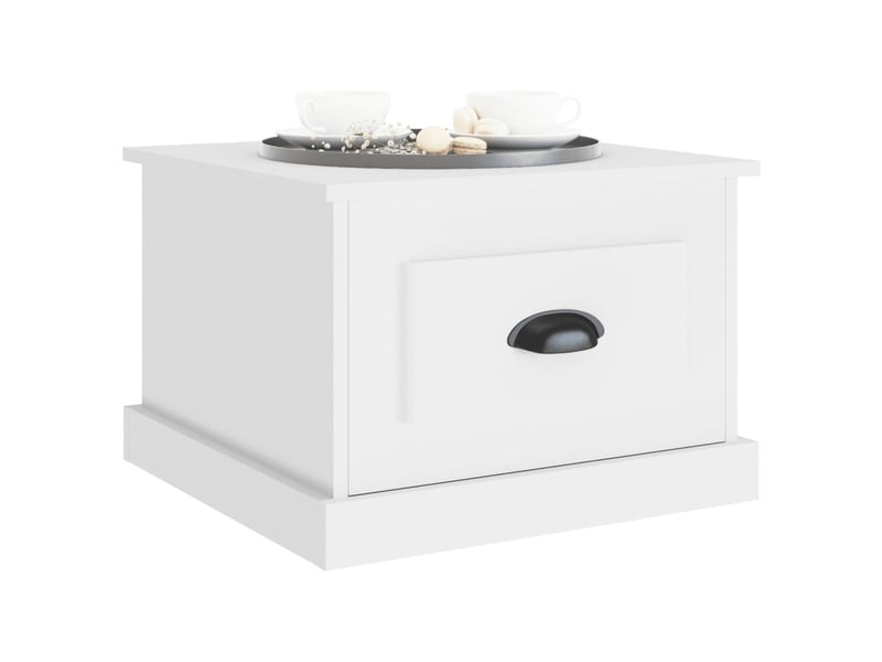  Table basse | table d'appoint salon blanc 50x50x35 cm bois d'ingénierie  - Conforama D