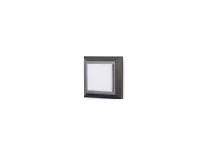 Leds c4 kairo applique murale extérieure moderne, led noire et blanche 4 w, température de couleur 2700-3200-4000 k, ip65, interrupteur marchearrêt