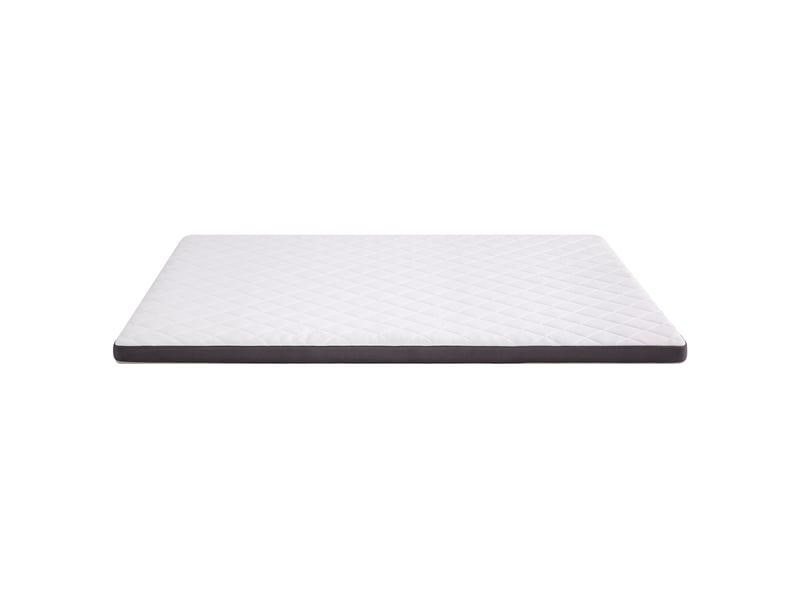  Matelas en mousse 140 × 200 cm h3 avec 7 zones de soutien, livré compressé, blanc et gris  - Conforama A