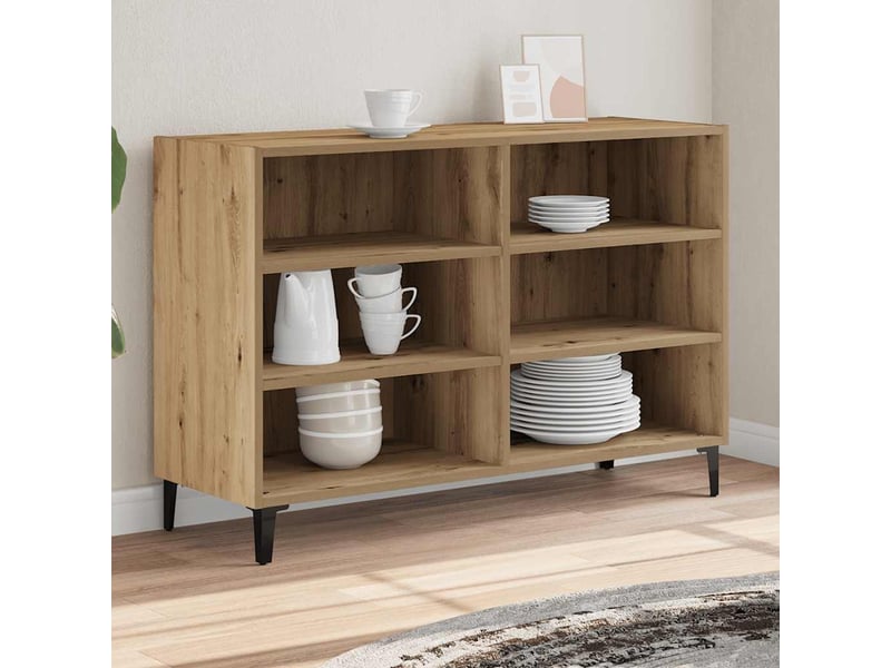 Buffet - bahut - meuble de rangement chêne artisanal 103,5x35x70 cm bois d'ingénierie  - Conforama C