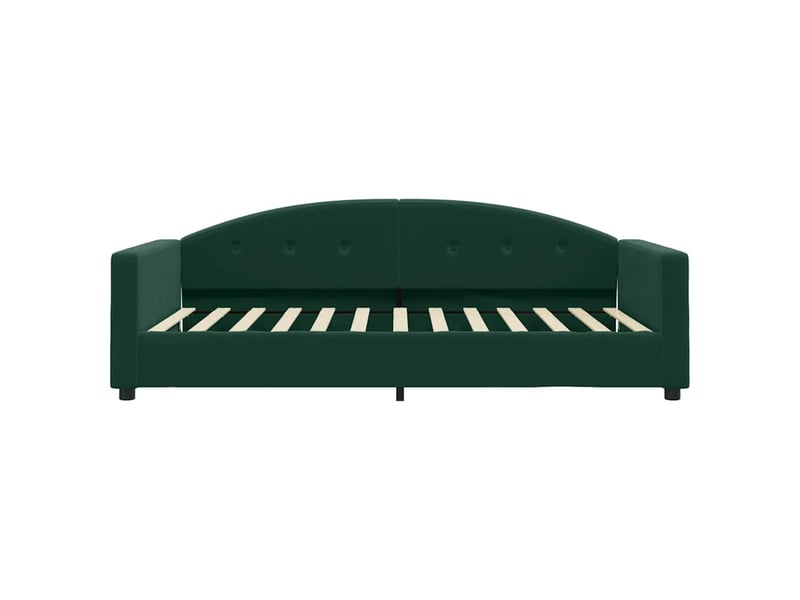  Lit simple- lit adulte -  lit de repos sans matelas vert foncé 100x200 cm velours  - Conforama B
