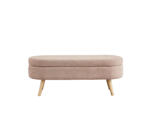 Banc de lit coffre 110x40x42 cm, rangement, banc d'entrée, bout de lit, pour chambre, salon ou couloir, chenille, rose