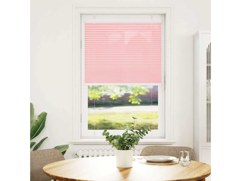Store plissé, store de fenêtre rose 75x100 cm largeur du tissu 74,4 cm polyester cf47003 - Conforama A