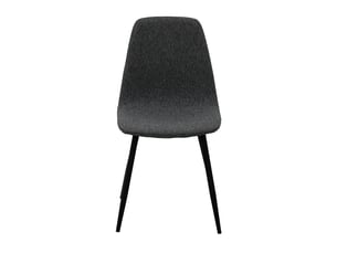 Lot de 4 chaises en tissu AUDE coloris gris foncé
