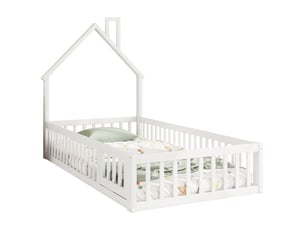 Lit cabane 90x200 cm    coloris blanc
