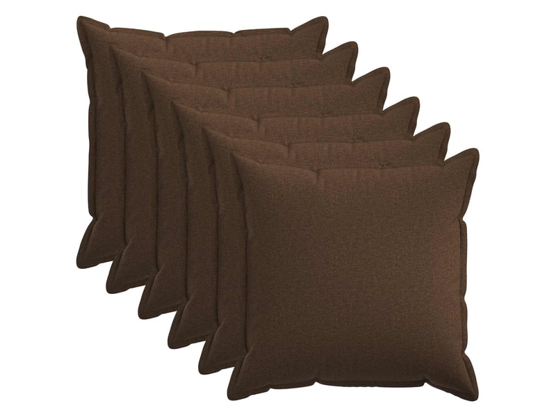  Lot de 6 housses de coussin houten marron 80 x 80 cm cf49995  - Conforama B