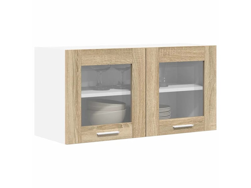  Armoire suspendue moderne avec grand espace de rangement 80 x 31 x 40 cm en bois d'ingénierie blanc 02_0053275  - Conforama B