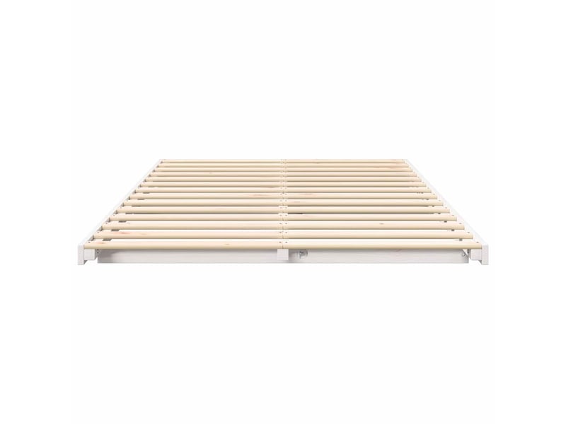  Lit double- lit adulte -  cadre de lit blanc 120 x 190 cm pin massif  - Conforama D