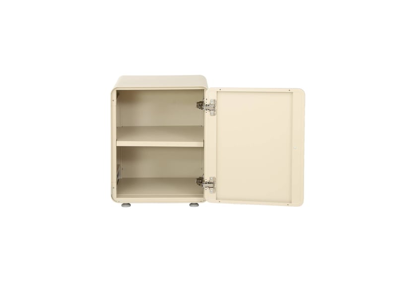  Table de chevet industrielle acier 1 porte beige - tribeca  - Conforama E