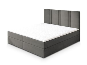 Lit avec rangement 180x200 cm <strong>MASSENO</strong> <strong></strong> coloris gris