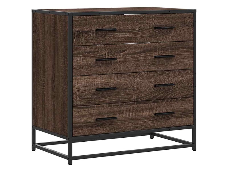  Commode chambre adulte, armoire à tiroirs chêne marron 70x41x70cm bois d'ingénierie shl618  - Conforama A