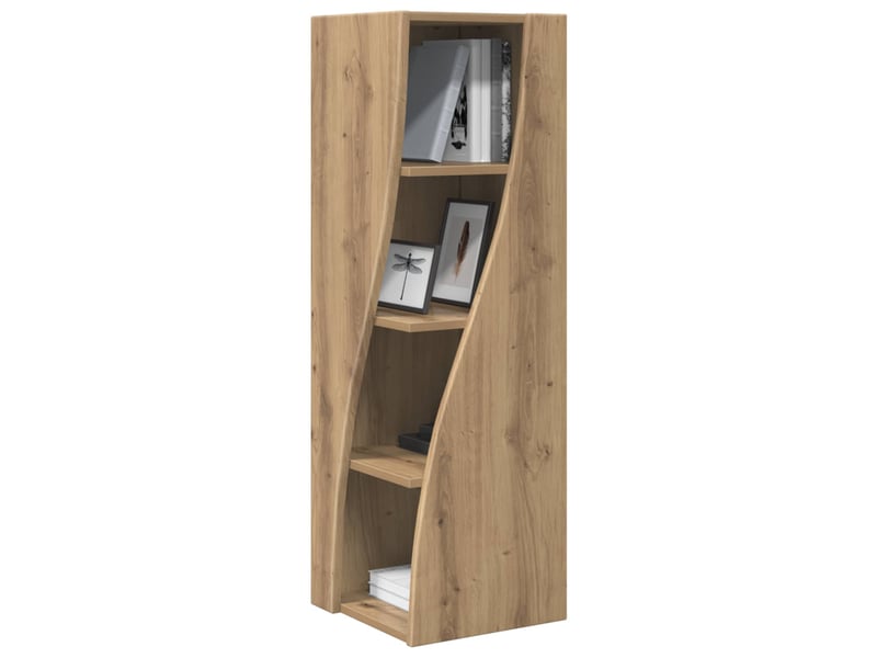  Meuble d'angle, meuble de rangement salon 32x32x102cm bois d'ingénierie chêne artisanal  - Conforama C