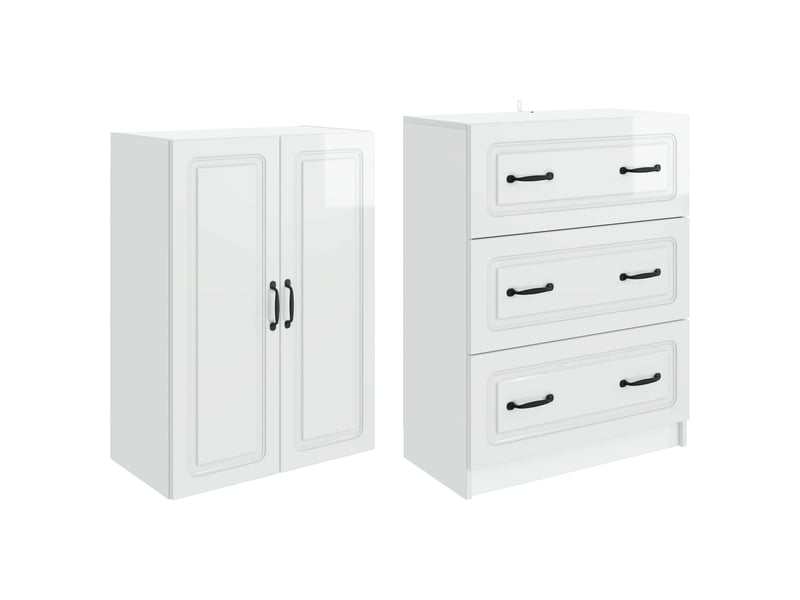  Ensemble de meubles 2 pcs, rangement de salon 66 x 34,5 x 87 cm bois d'ingénierie shl1611  - Conforama D